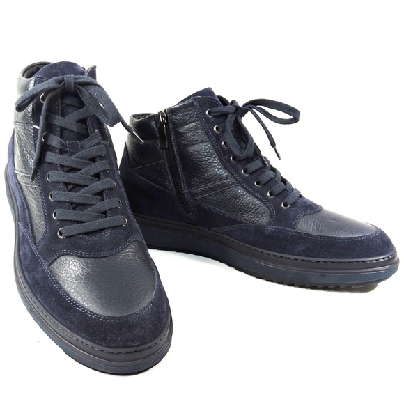 Alberto Ciccioli Other - ALBERTO CICCIOLI 🇮🇹 MEN'S NAVY BLUE SOFT LEATHER COMFORT WINTER ANKLE BOOTIE